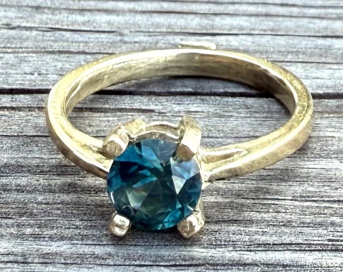 Handmade 14kt Gold Montana Sapphire Ring Engagement Ring