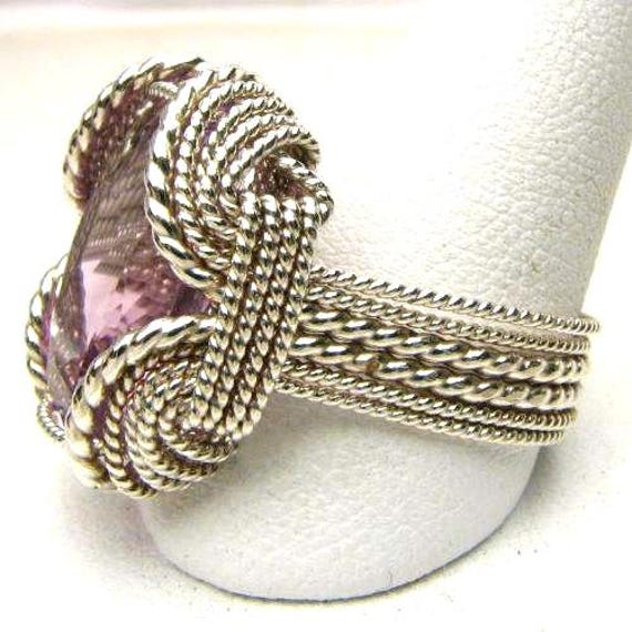 Boho Wire Wrapped Amethyst Ring - Handcrafted Statement Jewelry Faceted Amethyst Gemstone Ring February Birthstone Ring Great Gift Idea