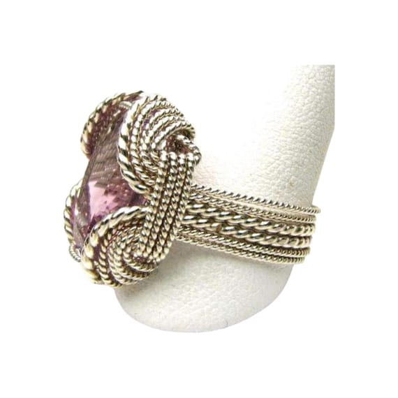 Boho Wire Wrapped Amethyst Ring - Handcrafted Statement Jewelry Faceted Amethyst Gemstone Ring February Birthstone Ring Great Gift Idea