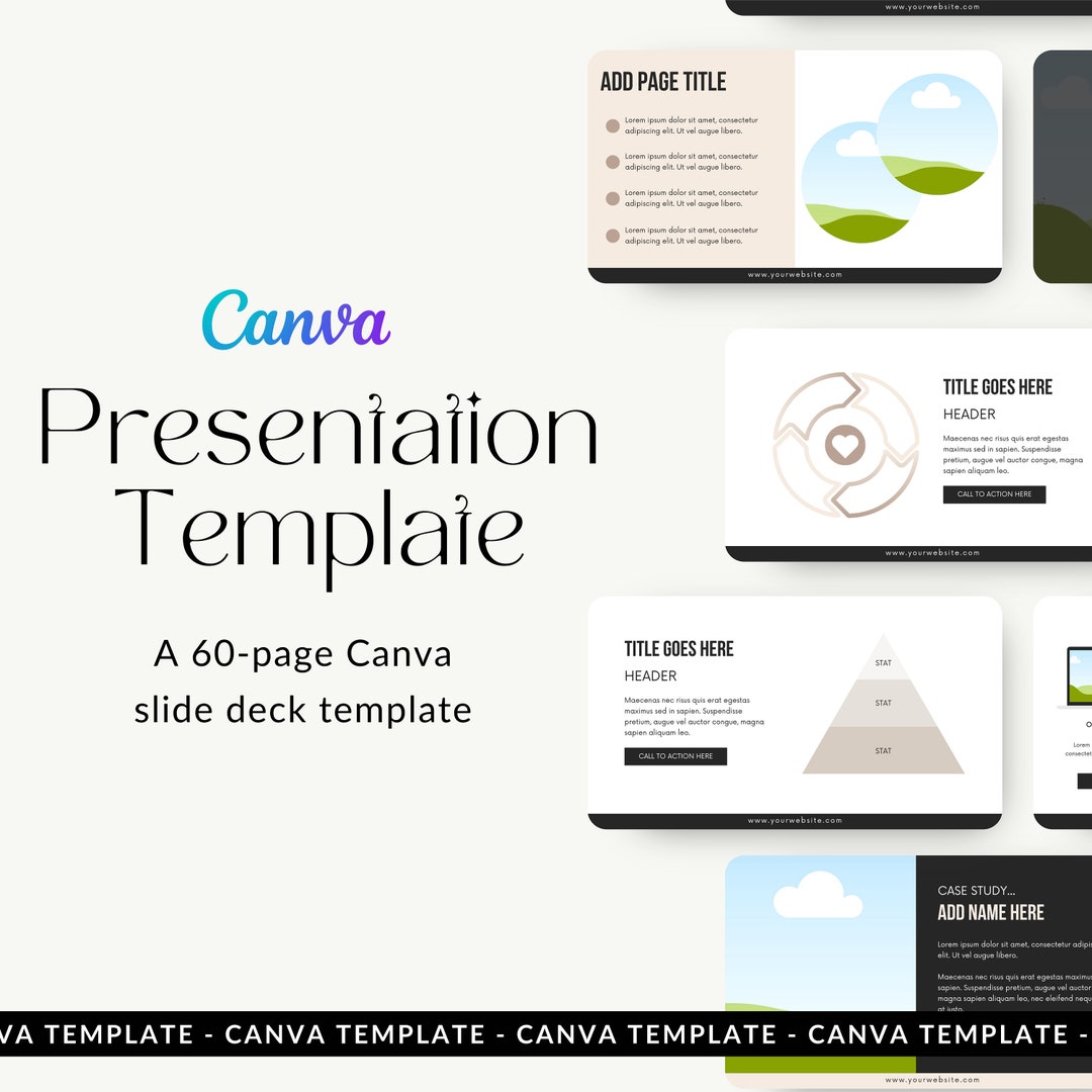 Slide Deck Presentation Template for Canva Canva Webinar Slides for ...