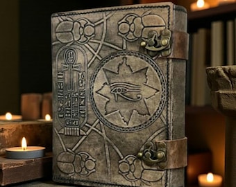 Book of the Dead Leather Journal Egyptian Hamunaptra Grimoire Witch Spell Book of Shadow Gothic Necronomicon Notebook The Mummy Prop Replica