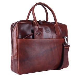 Premium Leather Laptop Bag 13”  Handmade Messenger Briefcase Custom Briefcase for Men Professional Business Bag Christmas Anniversary Gift