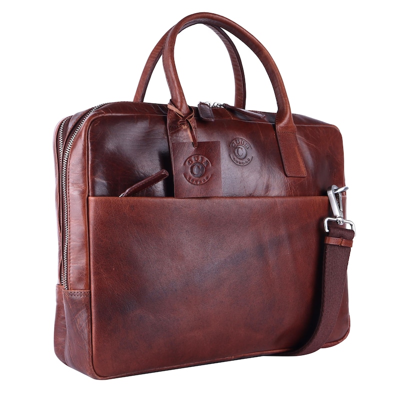 Premium Leather Laptop Bag 13”  Handmade Messenger Briefcase Custom Briefcase for Men Professional Business Bag Christmas Anniversary Gift