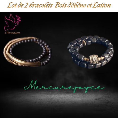 Bracelet Manchette Ouvert En Bois D'ébène Avec Torsades - Bijou Ethnique Imposant - Occasion Impeccable