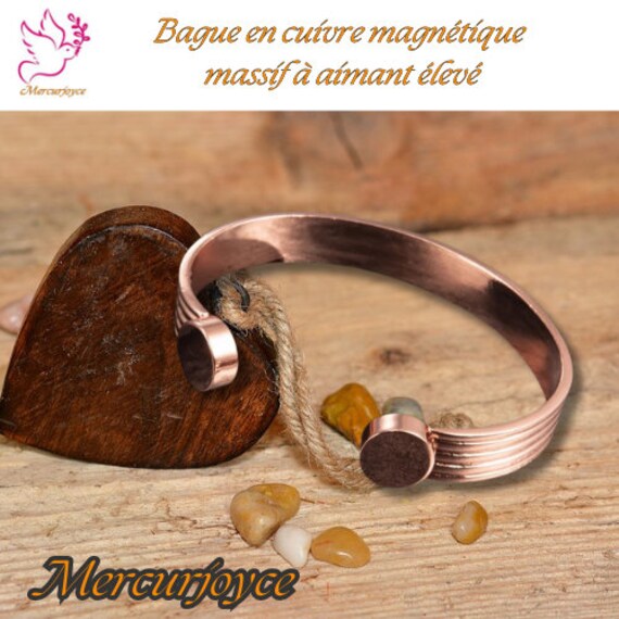 Bracelet Magnétique En Cuivre - Homme Et Femme, Sans Fermoir, Pierre Sculptée