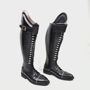Handmade Leather Guinevere Riding Boots: Custom Fit Equestrian Boots