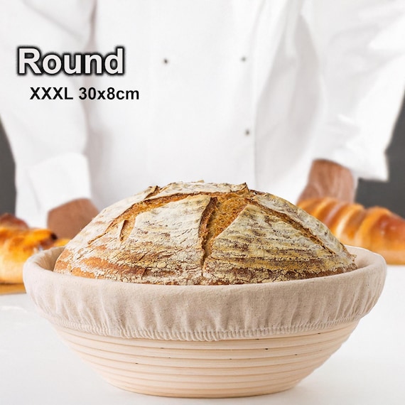 Brotgärkörbchen-Set Für Sauerteig – Rund 22,9 Cm, Inkl. Schlinge, Schaber, Besen & Mehr