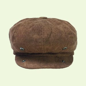 Vintage Newsboy Gatsby Cap Corduroy Hat for Men Women Kids Style Retro Unisex Hat | Fall Winter Cap | Black Brown Flat Cap