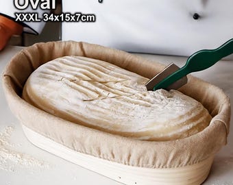 Natural Rattan Bread Proofing Basket Set - Round, Oval, Triangle & French Baguette | Eco-Friendly Sourdough Banneton | Basket dough