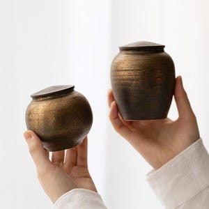 Vintage Ceramic Tea Canister: Handmade Rustic Kitchen Storage Jar