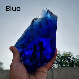 1kg Natural Obsidian Raw Crystal Mix | Blue & Green Glassy Stone for Decoration, Healing, or Craft Supply