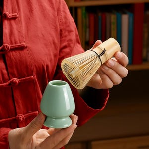 Handmade Ceramic Matcha Whisk Stand: Tea Ceremony Chasen Holder