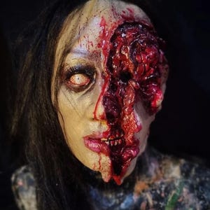 Realistic Latex Zombie Mask: Handmade Horror Halloween Prop