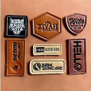 1000 Custom Faux Leather Labels: Embossed Clothing Tags