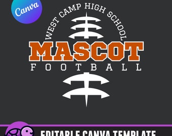 Custom Mascot Shirt Canva Template, Editable School Shirt Design, Do it Yourself, Sublimation, Varsity, School Spirit Shirt, School Team