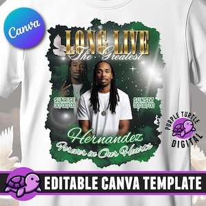 Memorial T-Shirt Canva Template: In Loving Memory Design (Digital Download)