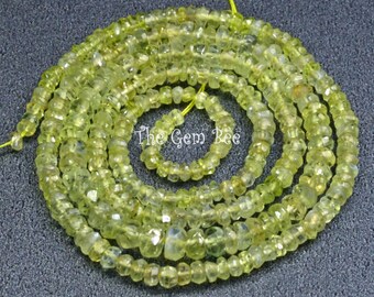 Chrysoberyl faceted rondelle beads AAA 2-3mm 9 strand