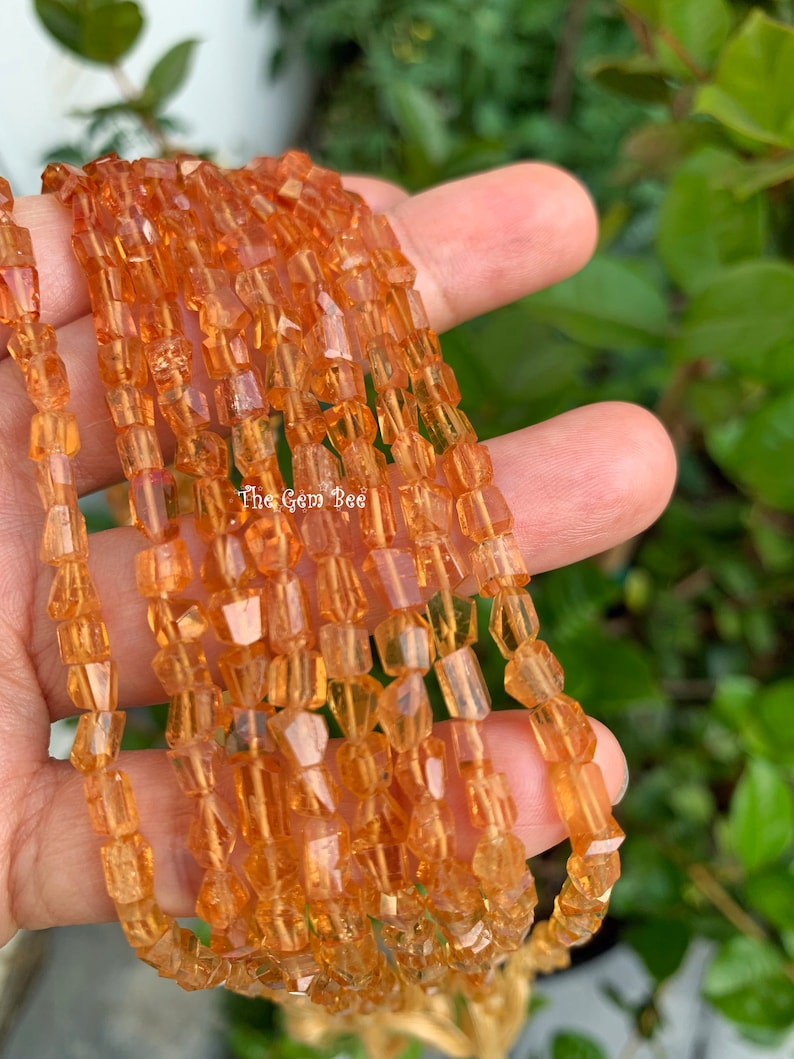 Finest Natural Imperial Topaz Faceted Freeform Nuggets Beads 4.8 inch Strand image 8