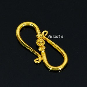 7.8mmx15mm Large 18k Solid Gold Old-Fashioned Hook Clasp