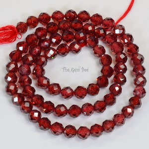 4,8 mm Fein Crimson Red Mosambik Granat Facettierte Runde Rondelle Perlen 13,3 Zoll-Strang