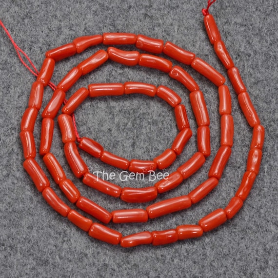Lot De Perles De Corail Rouge Naturel Italien - Non Teintées - Taille 7.5-12mm