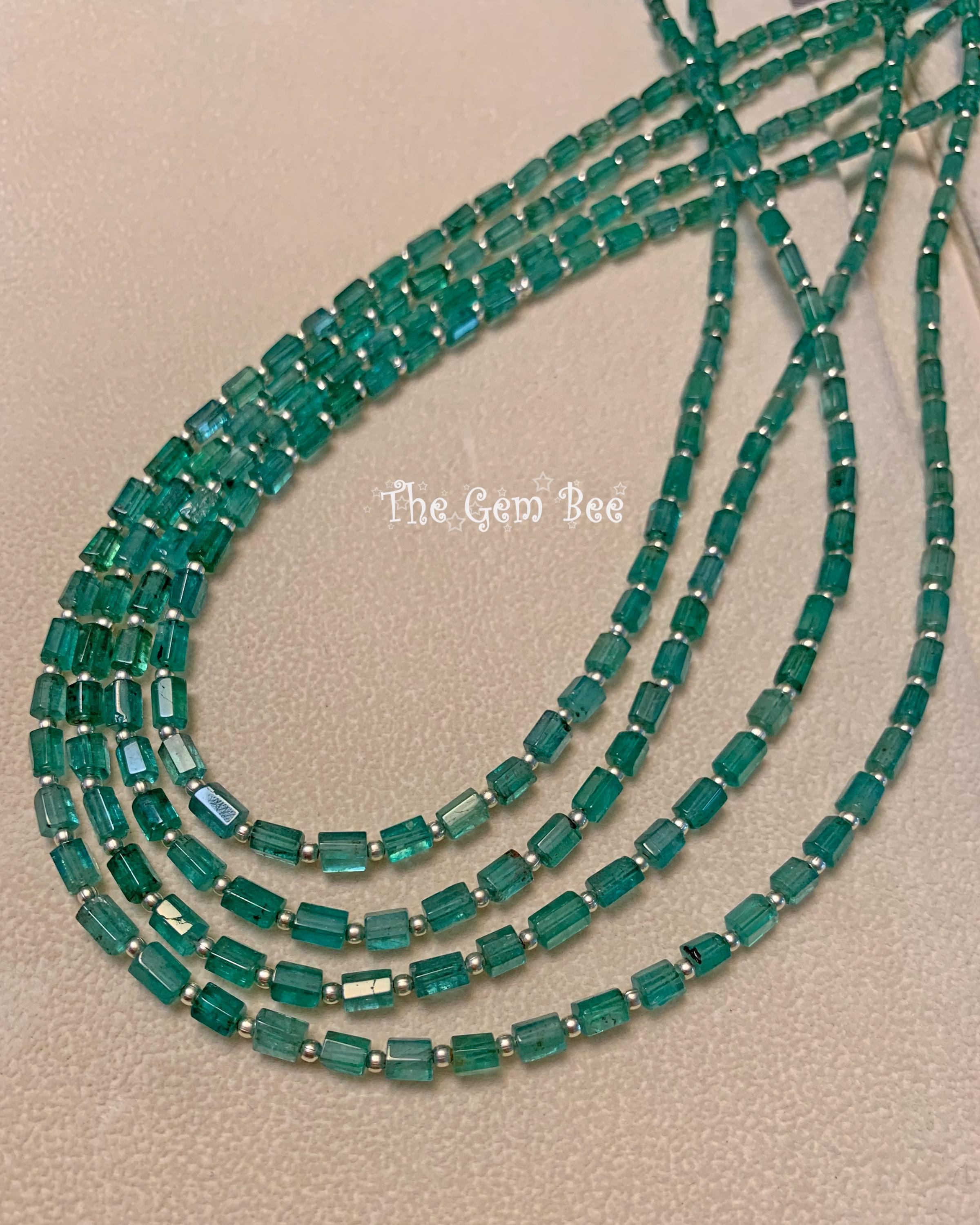 45ct ザンビア産天然グリーンエメラルド ファセット六角形クリスタル