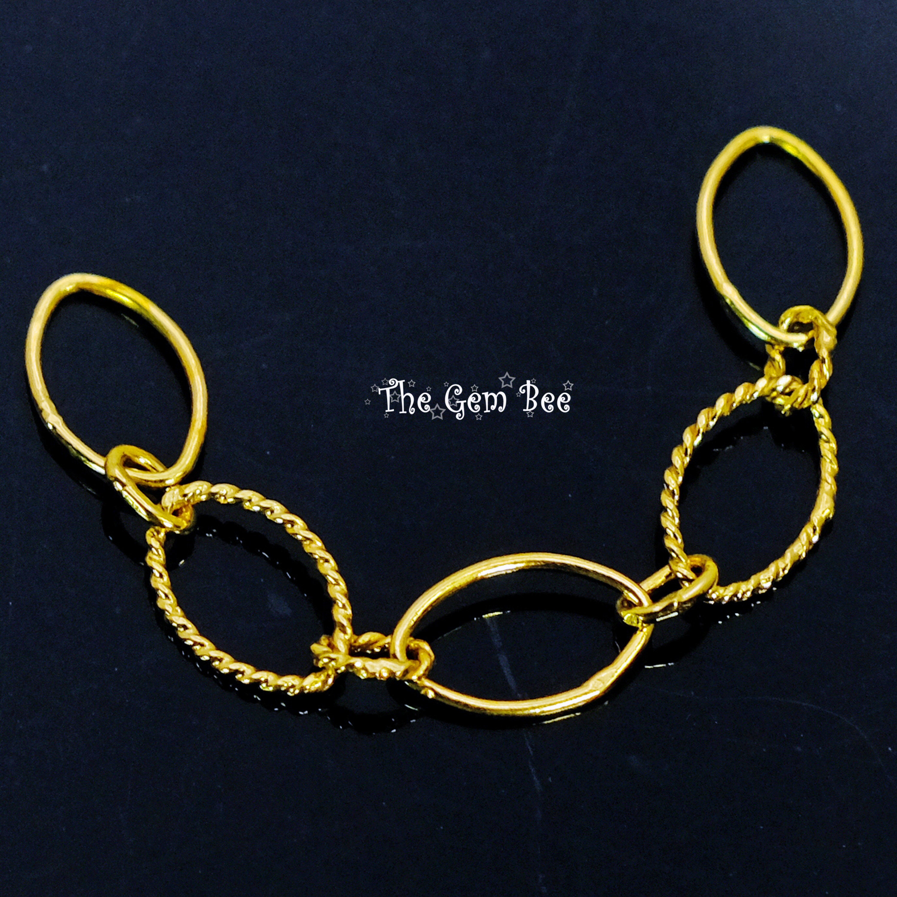4.5mmx7.5mm 18k Solid Yellow Gold Chain 