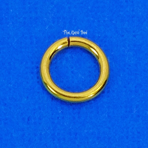 5.25MM 20 Gauge 18k Solid Yellow Gold Open Jump Ring Quantity: (1) or (5) or (10)