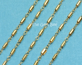 14K Gold Filled Bulk Fancy Chain 1.8mmx5.2mm Link By The Foot Quantity: 1 foot or 5 feet or 10 feet