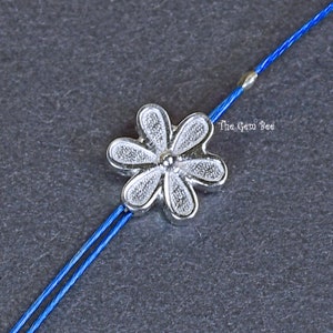 6mm 18k Solid White Gold Fancy Daisy Flower Design Spacer Finding Bead (1 piece) or (5 pieces)