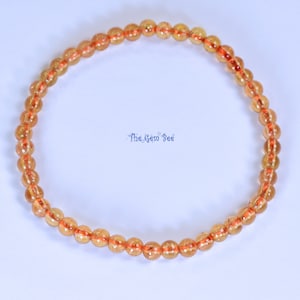 4.7mm-4.9mm Imperial Topaz Smooth Round Sphere Beads Elastic Stretchy Cord Bracelet 7" Length Wrist