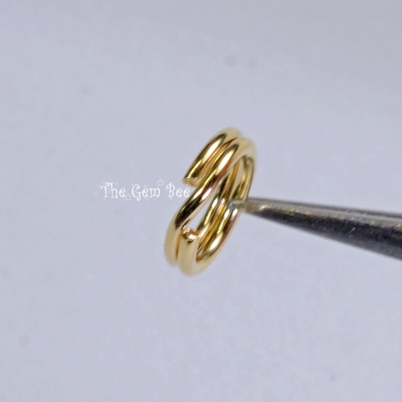 5MM 14K Solid Yellow Gold Key Rings Split Jump Ring Quantity: 1 or