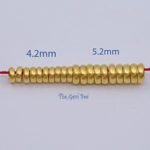 6 mm 5,2 mm oder 4,2 mm 14k Massiv Gelbgold Handgemachte Matte Schleife O Ring Spacer Sprungring finden Charme Teiler Perle große 4,5 mm 3,5 mm 3 mm Loch