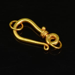 8.8mmx16.8mm 18k Solid Gold Old-Fashioned Traditional Large Hefty Strong Hook Clasp