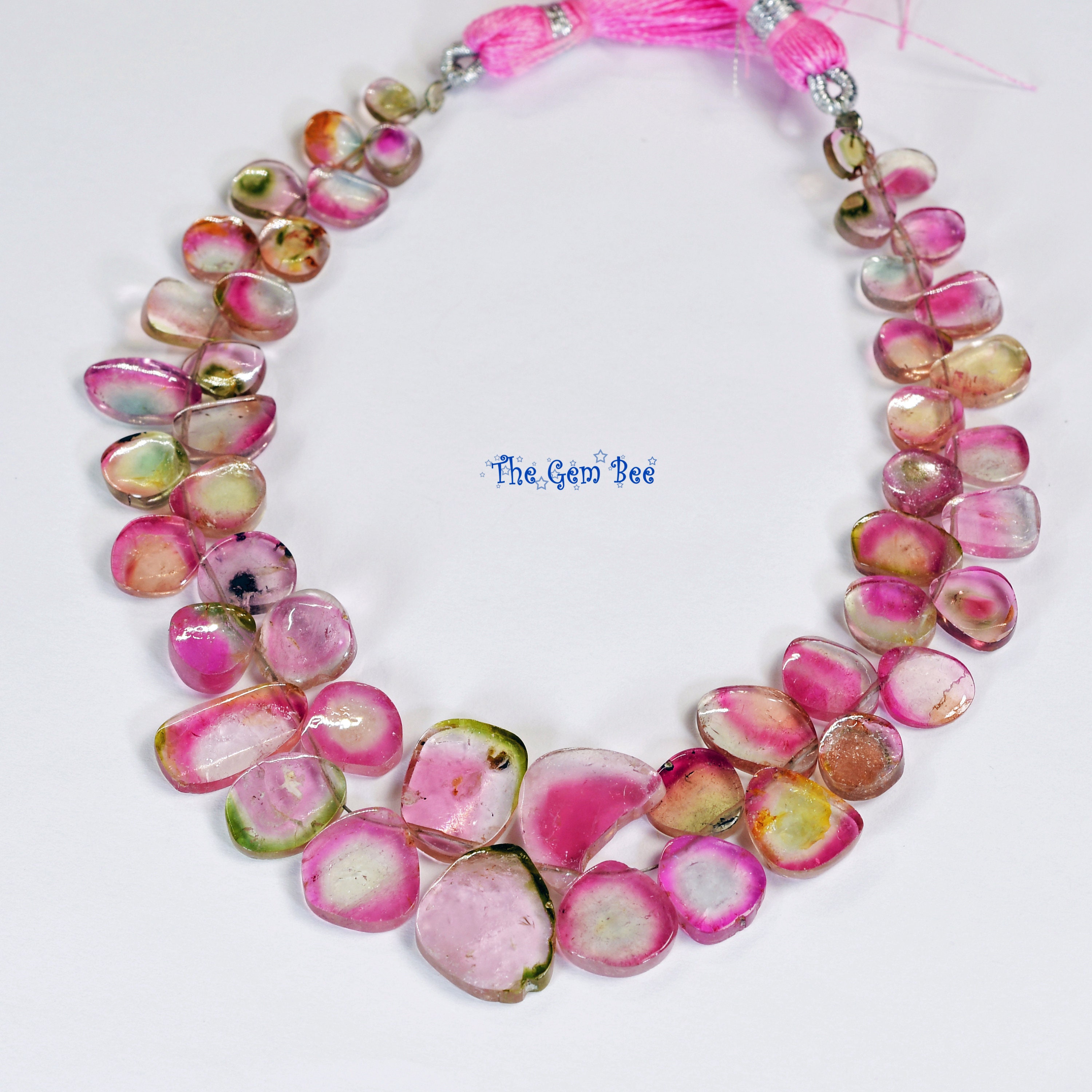 83.5CT ピンク グリーン ブルー ウォーターメロン トルマリン トップ