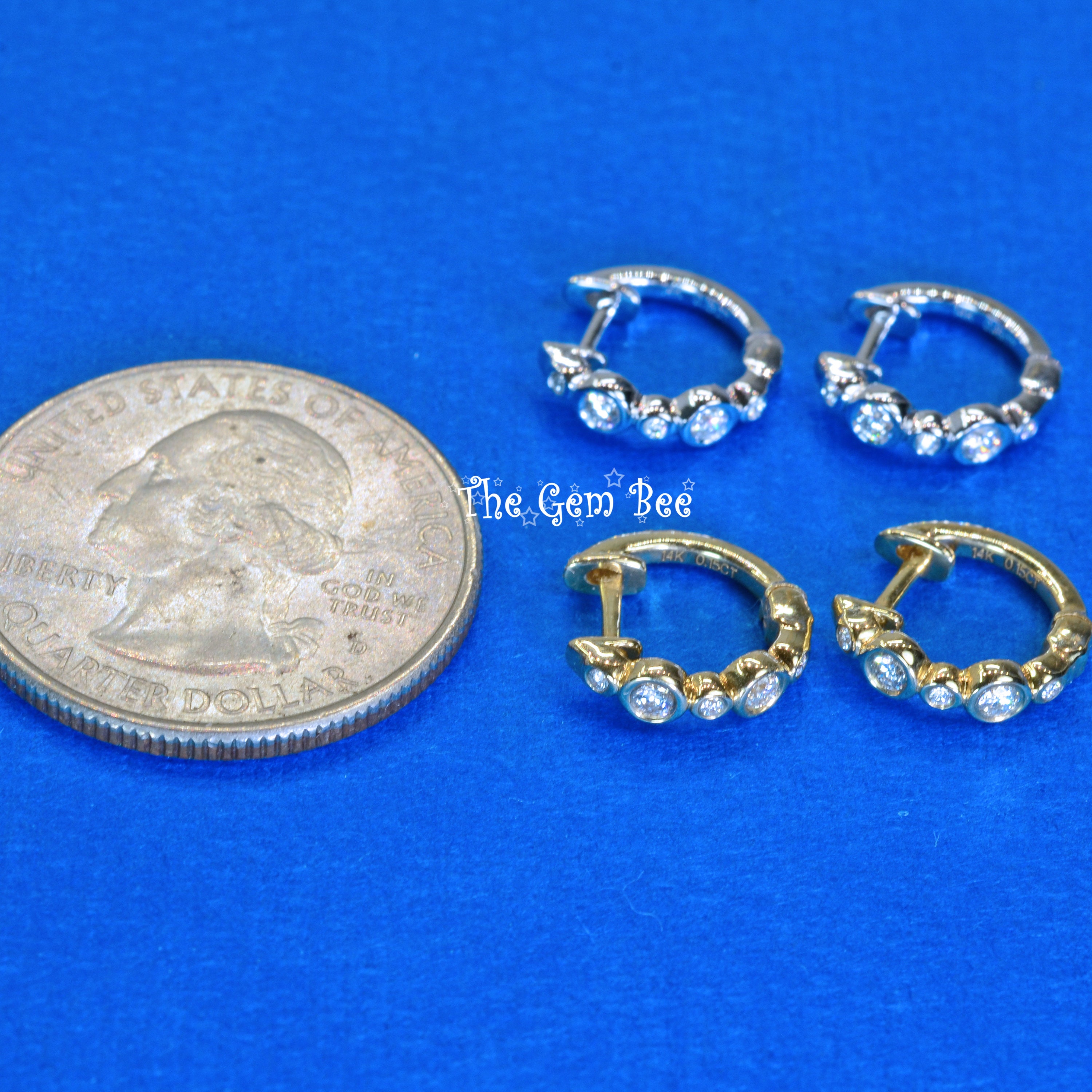 Weißgold Creolen 585er Weißgold / 14 Karat Ohrringe | MA-Shops
