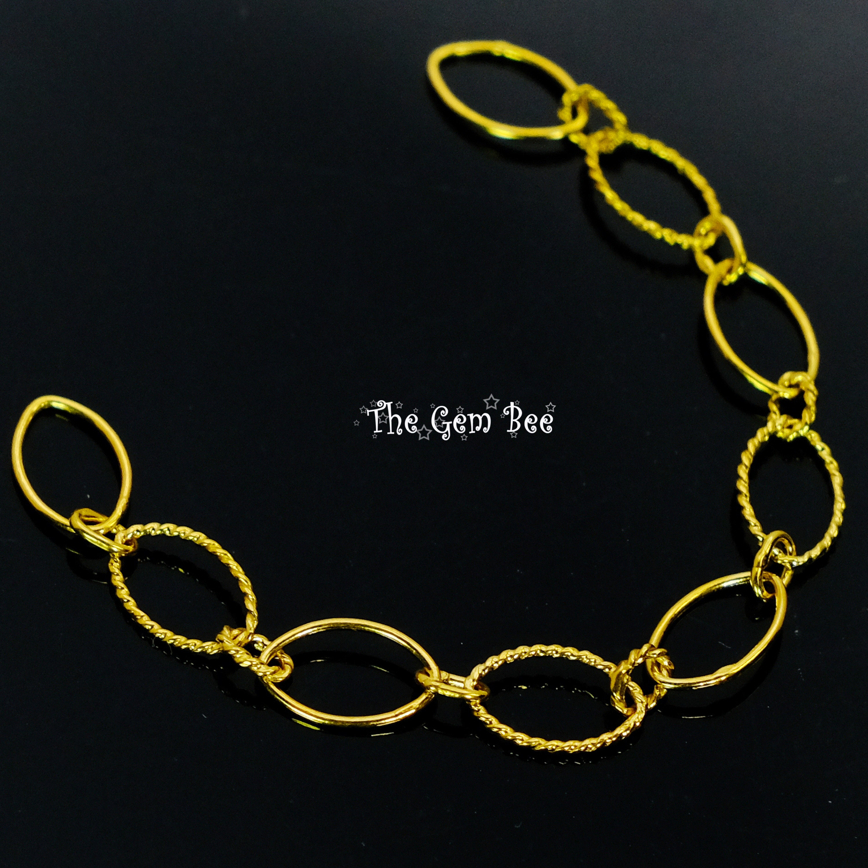 4.5mmx7.5mm 18k Solid Yellow Gold Chain 