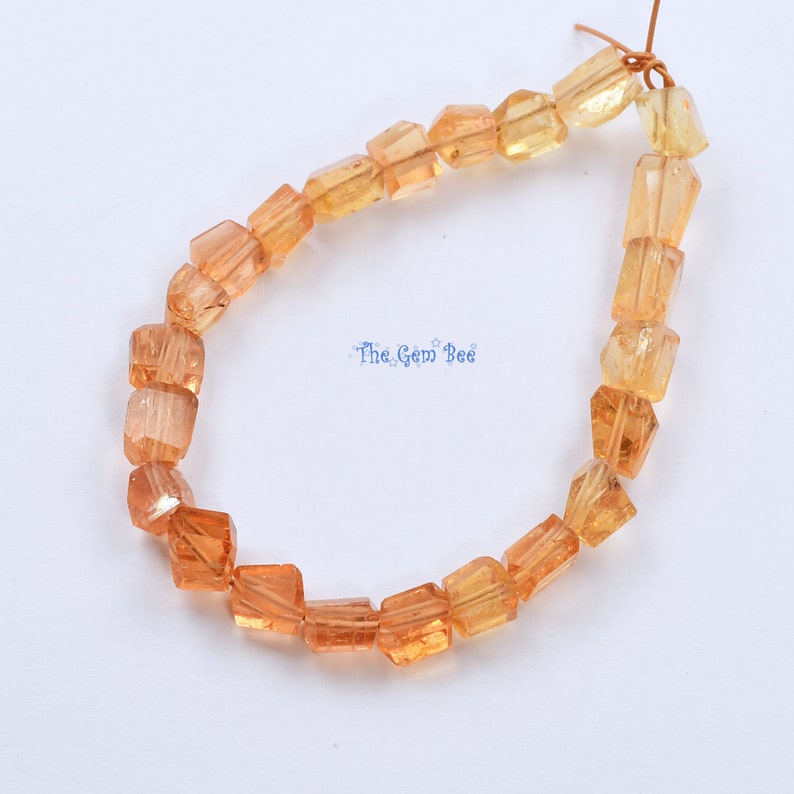 Finest Natural Imperial Topaz Faceted Freeform Nuggets Beads 4.8 inch Strand image 6