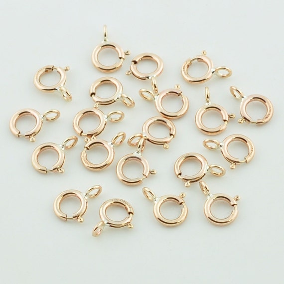 Für Schmuck 4.5mm TINY Yellow 14k Gold FILLED MAGNETIC CLASP 1/2 Magnetische Schmuck-Schnalle Winzig