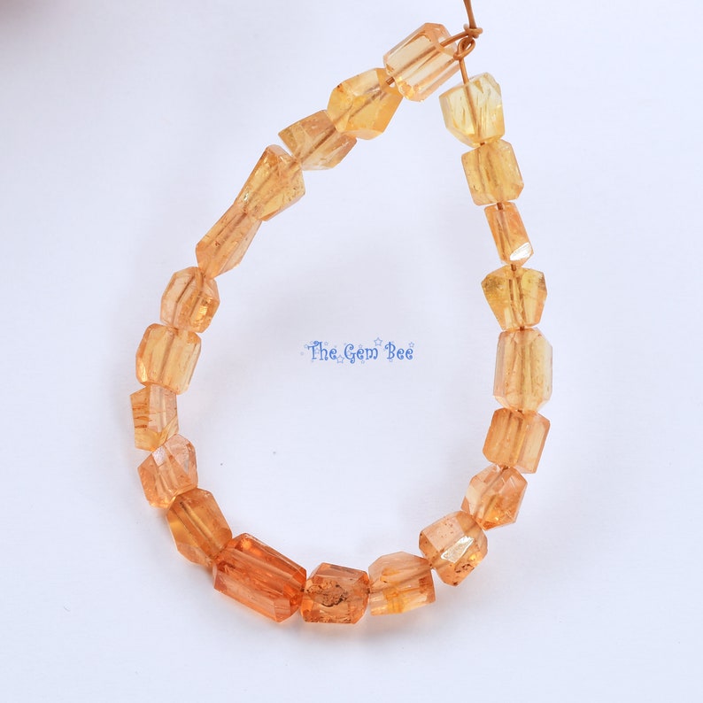 Finest Natural Imperial Topaz Faceted Freeform Nuggets Beads 4.8 inch Strand image 3