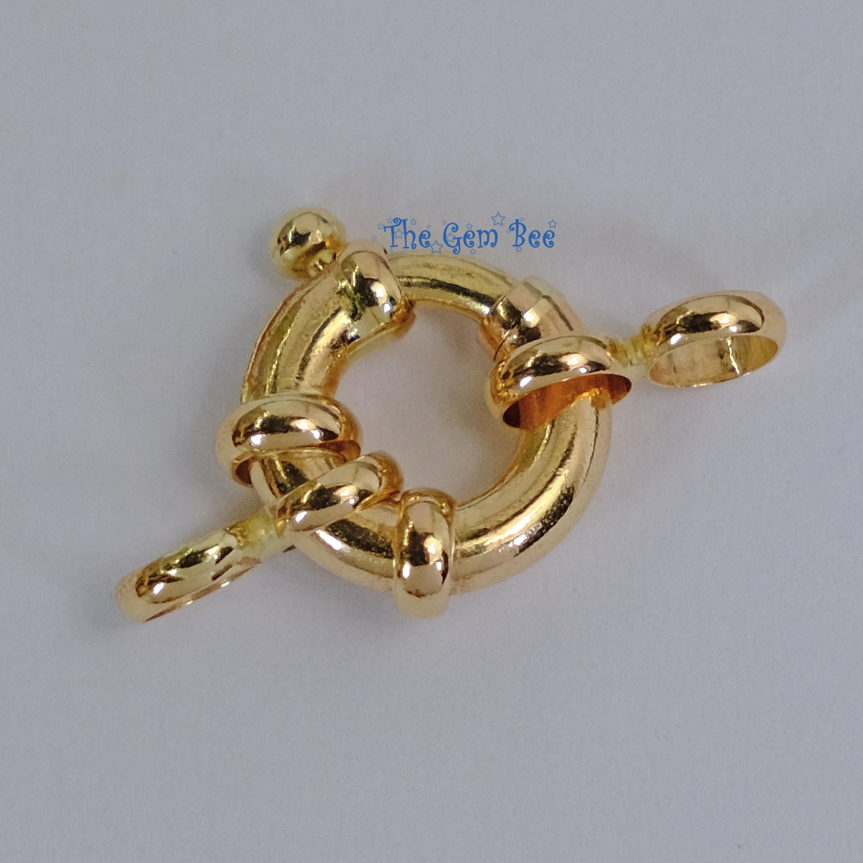 25) BULK 8mm 14k Yellow Gold FILLED PREMIUM WEIGHT Spring Ring