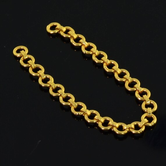 3.3mm 18k Solid Yellow Gold Chain Extender 3 INCH Long Etsy