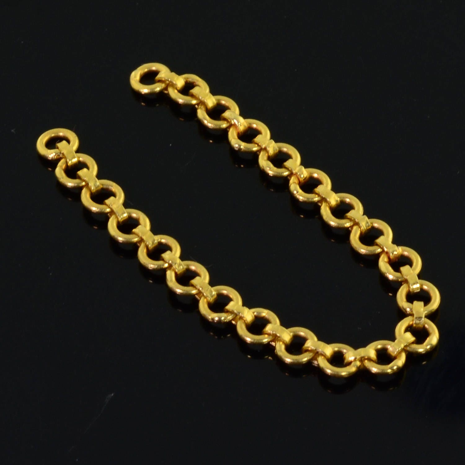 3.3mm 18k Solid Yellow Gold Chain Extender 3 INCH Long Etsy