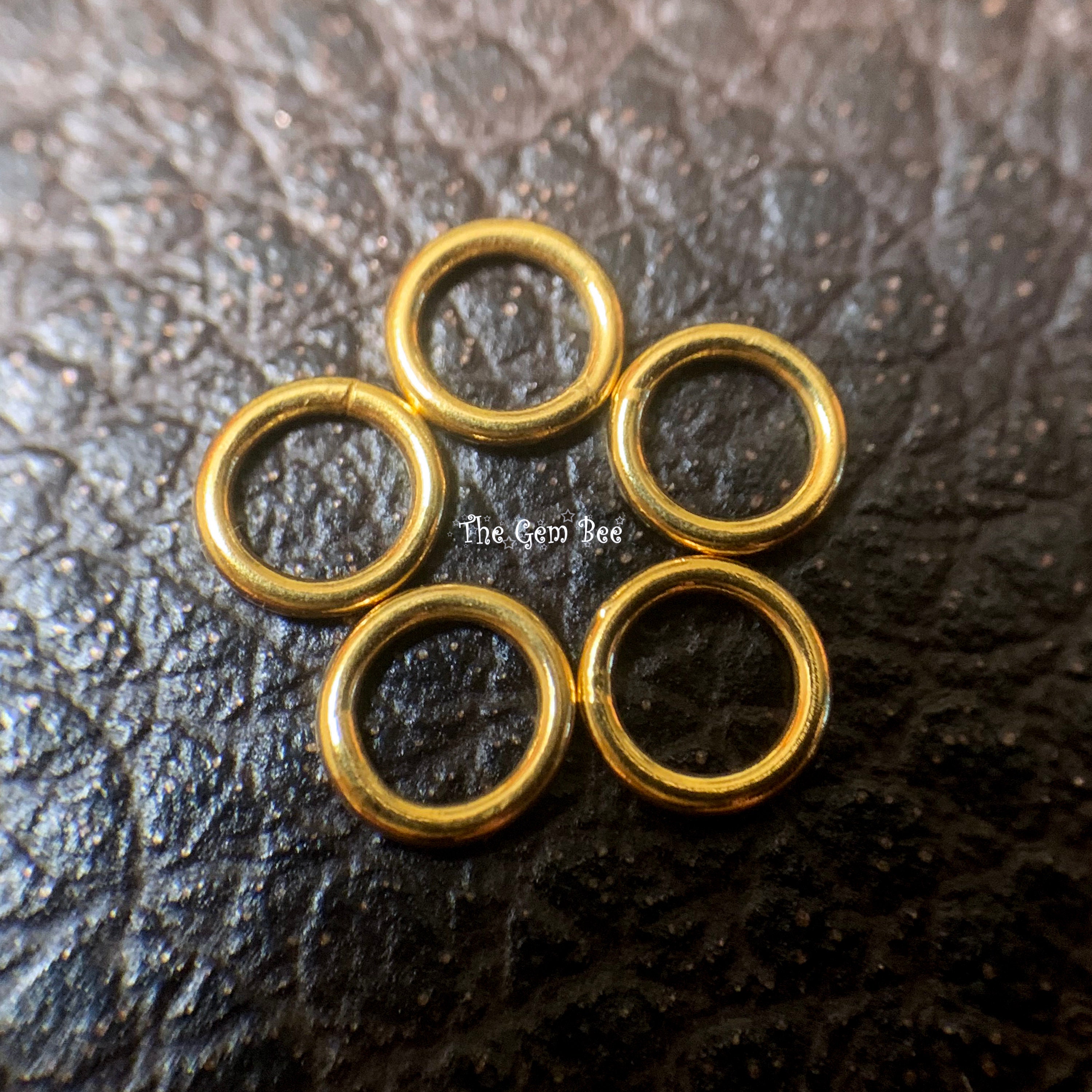 Solid 14kt Gold 3.5mm 24ga Round Open Click & Lock Jump Rings