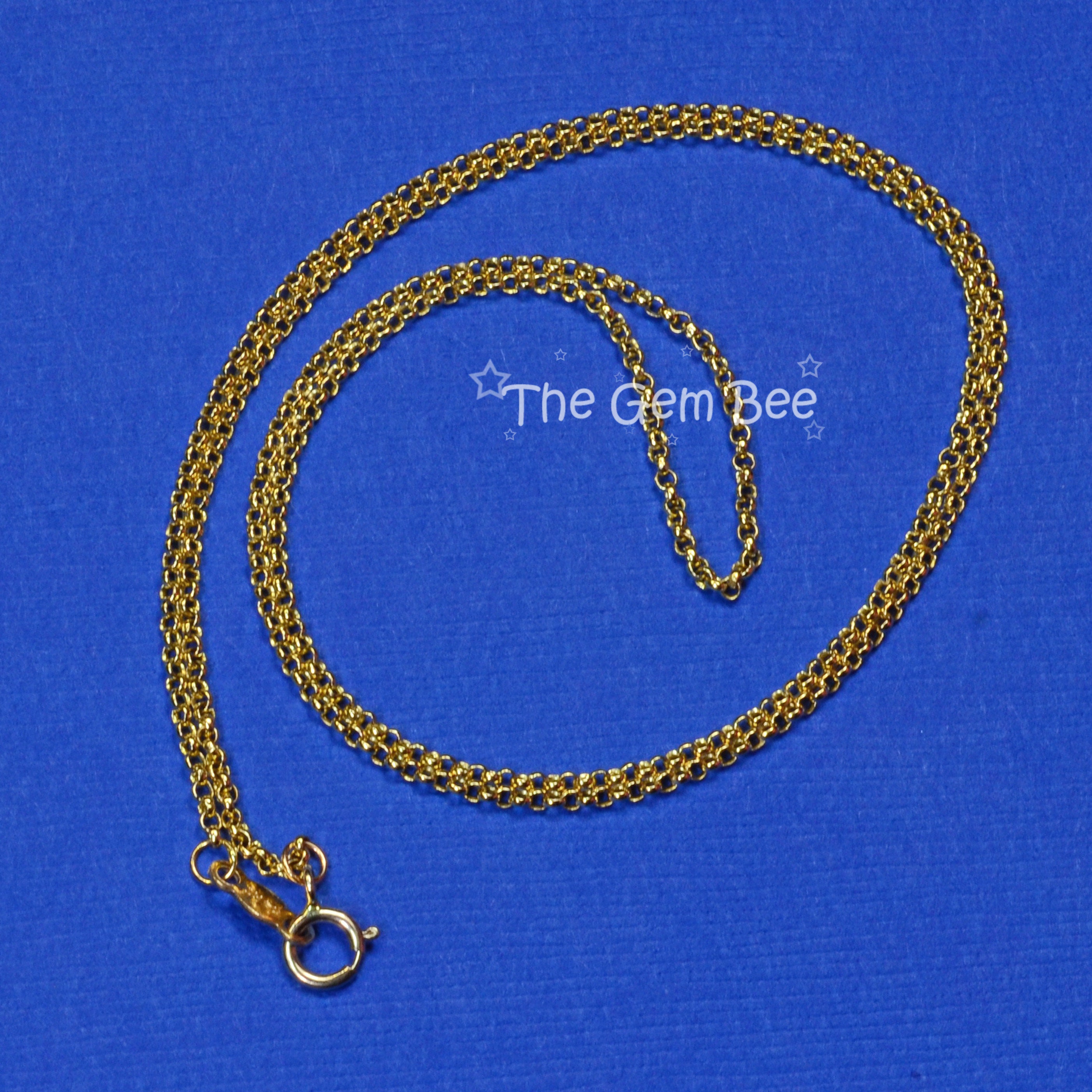 14K SOLID YELLOW GOLD Rolo Chain 