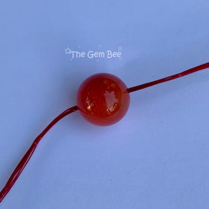 8.5mm Undyed Mediterranean Sardinia Red Coral Round Bead (6)