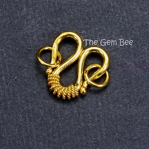 Fermoir crochet fantaisie à l&#39;ancienne tête de bélier en or jaune massif 18 carats 9 mm