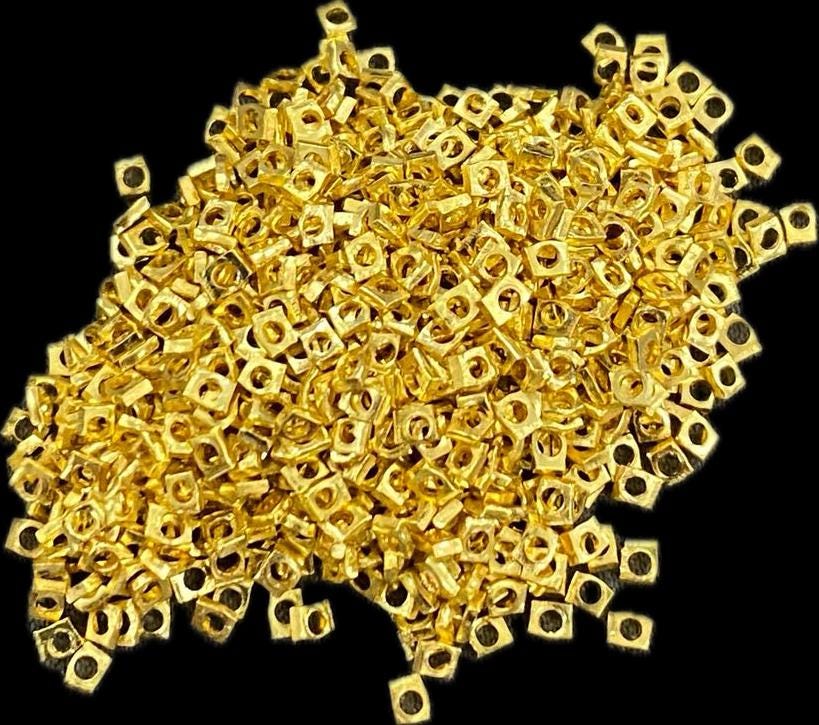 2 mm 14k ソリッドイエローゴールド プチファセット ラスティック