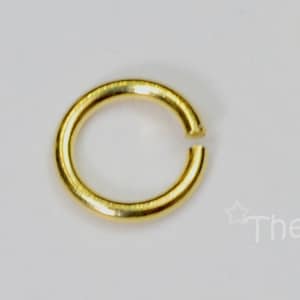 5.25MM 19 Gauge 14k Solid Yellow Gold Open Jump Ring Quantity: 1 piece or 5 pieces
