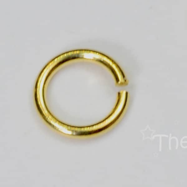 5.25MM 19 Gauge 14k Solid Yellow Gold Open Jump Ring Quantity: 1 piece or 5 pieces